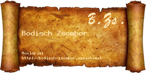 Bodisch Zsombor névjegykártya